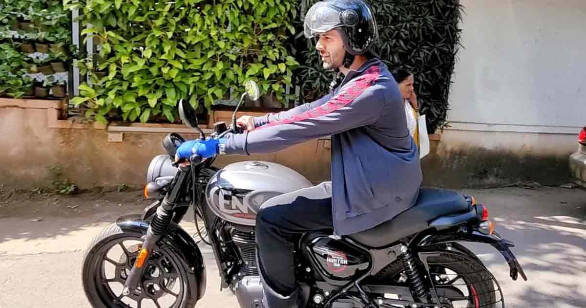 Kartik Aaryan riding bike