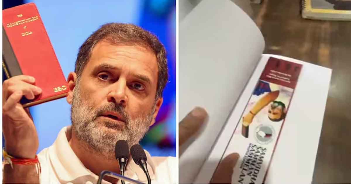 Congress takes BJP fire over 'blank' copies of Constitution at Rahul Gandhi event