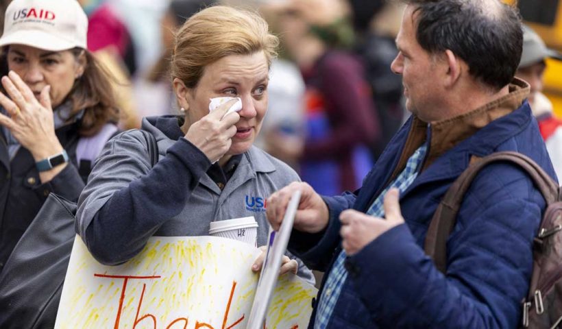 USAID Workers Leave HQ as Trump Slashes Foreign Aid by 92 Percent