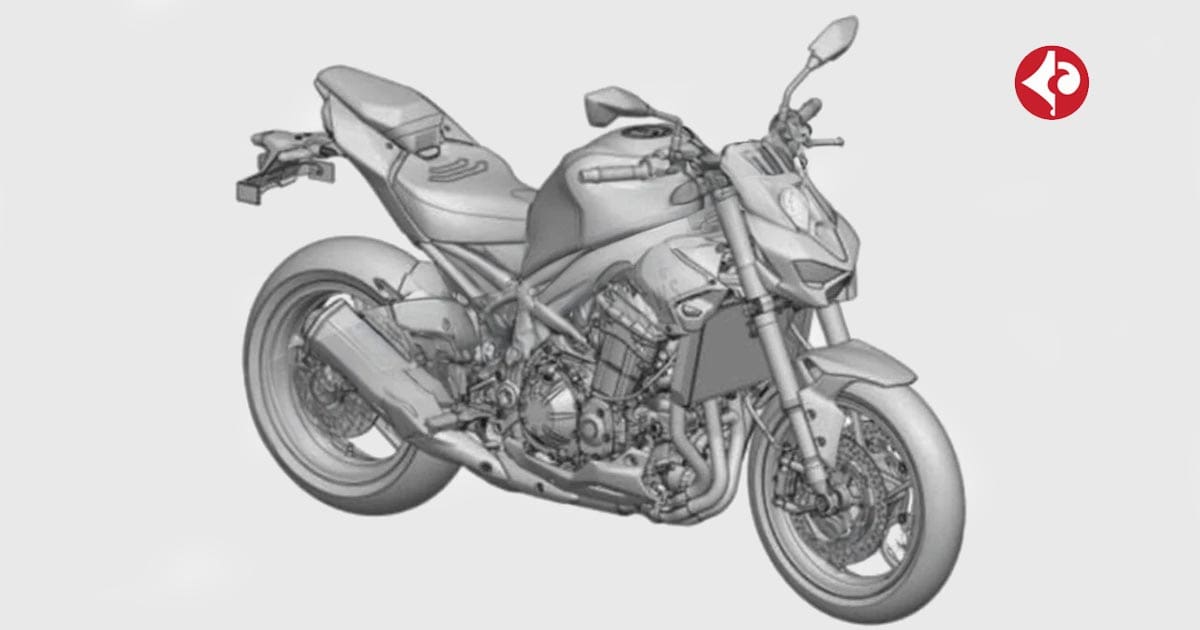 2025 Kawasaki Z900 design patented in India