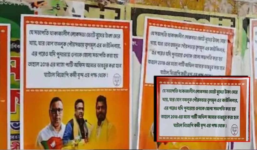 BJP Factional Feud in Ghatal: Party Office Vandalism Threat Sparks Political Tension