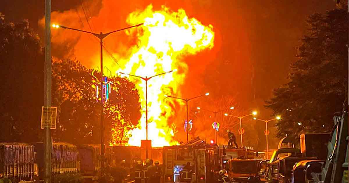 Fire in Mumbai’s Dharavi