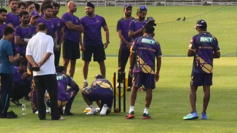 kkr-ipl-2025-preparations-ajinkya-rahane-pujo-eden-gardens
