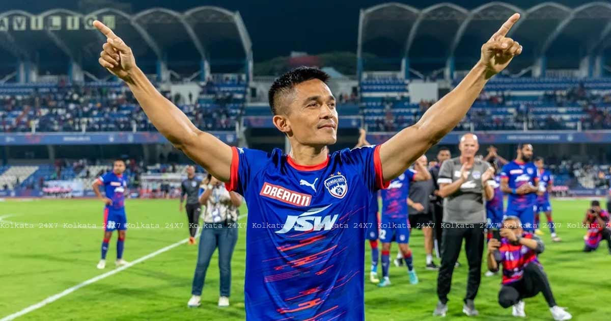Sunil Chhetri in Bengaluru FC vs Mumbai City FC ISL Playoffs