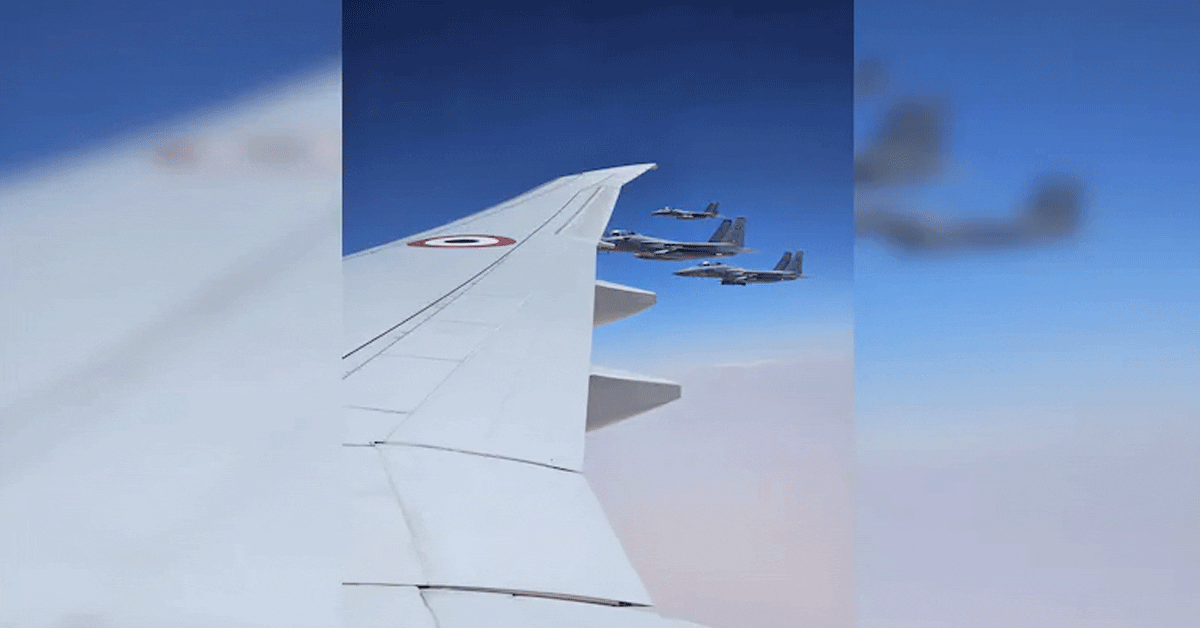 F-15 escorts PM Modi's plane