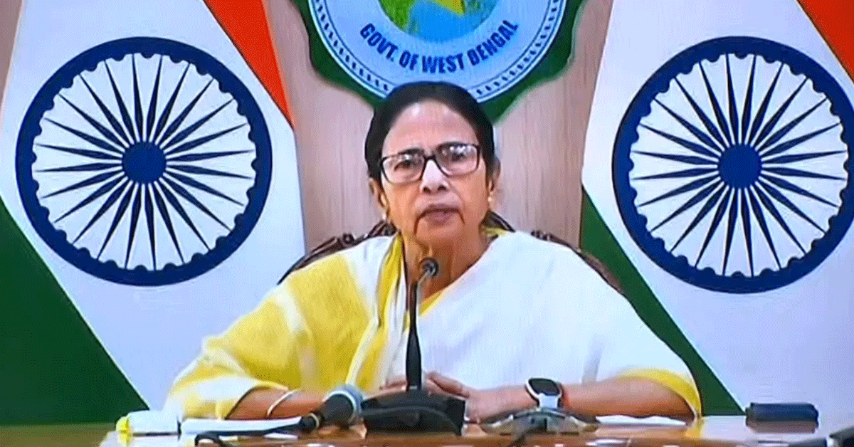 Mamata Banerjee during Nabanna press conference