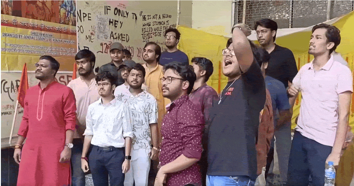 jadavpur students doing ramnavami without permission