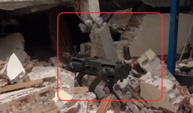 Indian Army robotic mule in earthquake-hit Myanmar