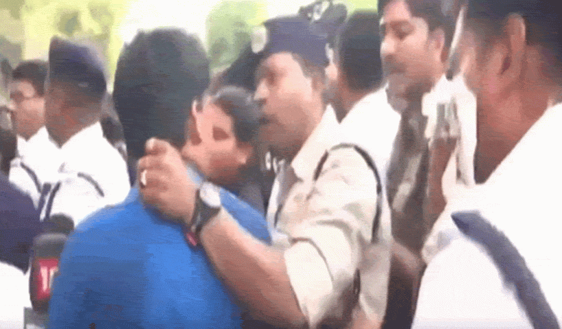 shuvendu protests journalists harrasment
