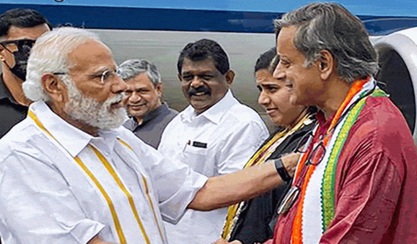 shashi tharoor appreciate modi