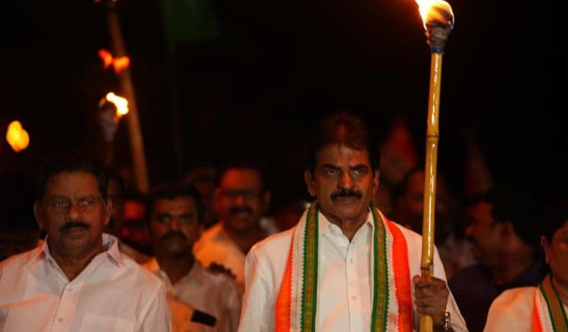 Kerala congress torch march