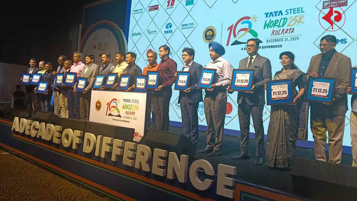 Tata Steel World 25K Kolkata Marathon celebrate