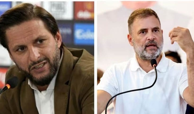Rahul Gandhi praised by shahid afridi
