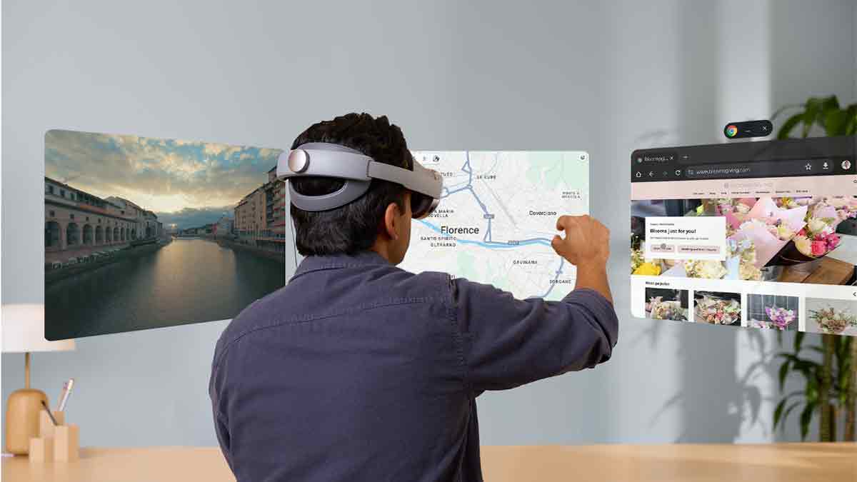Samsung introduces Galaxy XR, the first-ever device powered by Android XR with built-in Gemini AI. Features include natural navigation, Circle to Search, 3D memories, immersive entertainment, and an infinite workspace