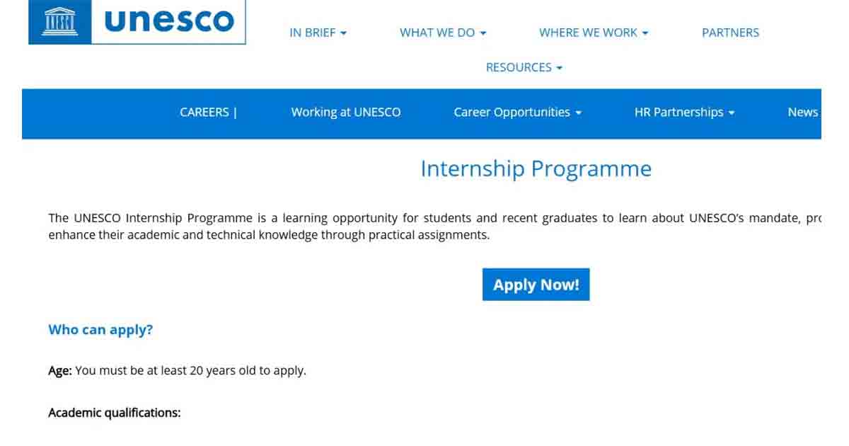UNESCO Internship
