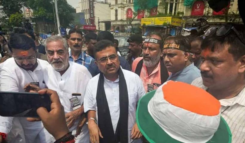 Shuvendu Causes Stir at Election Commission, Tension Mounts