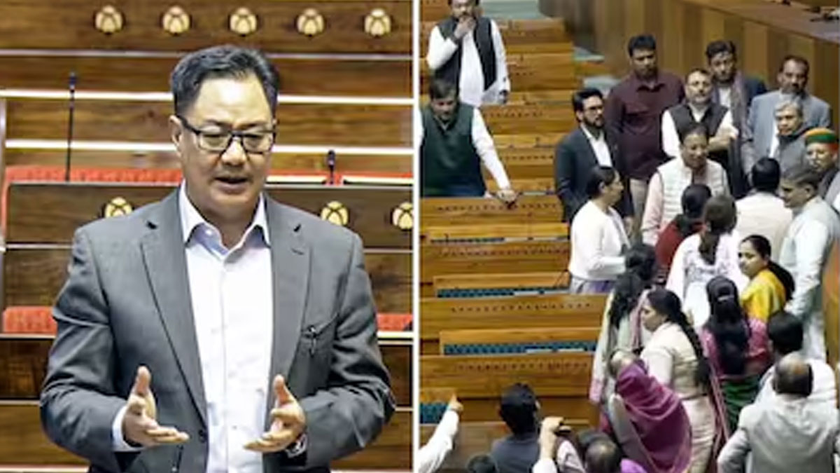 Kiren Rijiju criticizes Congress MPs behavior