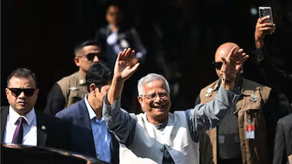 Muhammad Yunus cast his vote 
