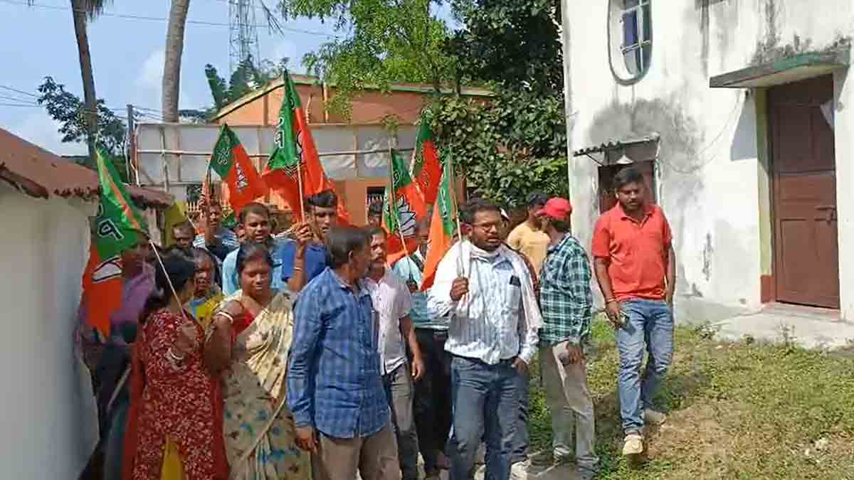 bjp-narayangarh-candidate-protest-kharagpur-vandalism-news