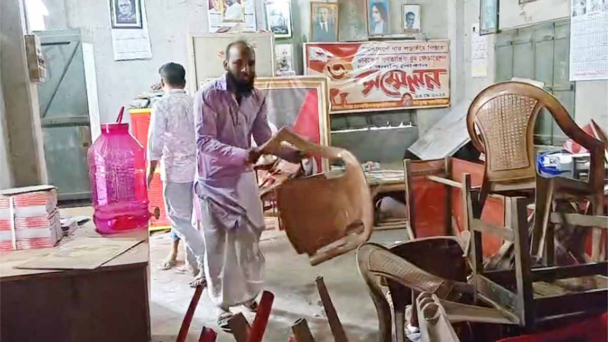 West Bengal Election cpim-office-vandalism-kaliganj-candidate-row-nadia