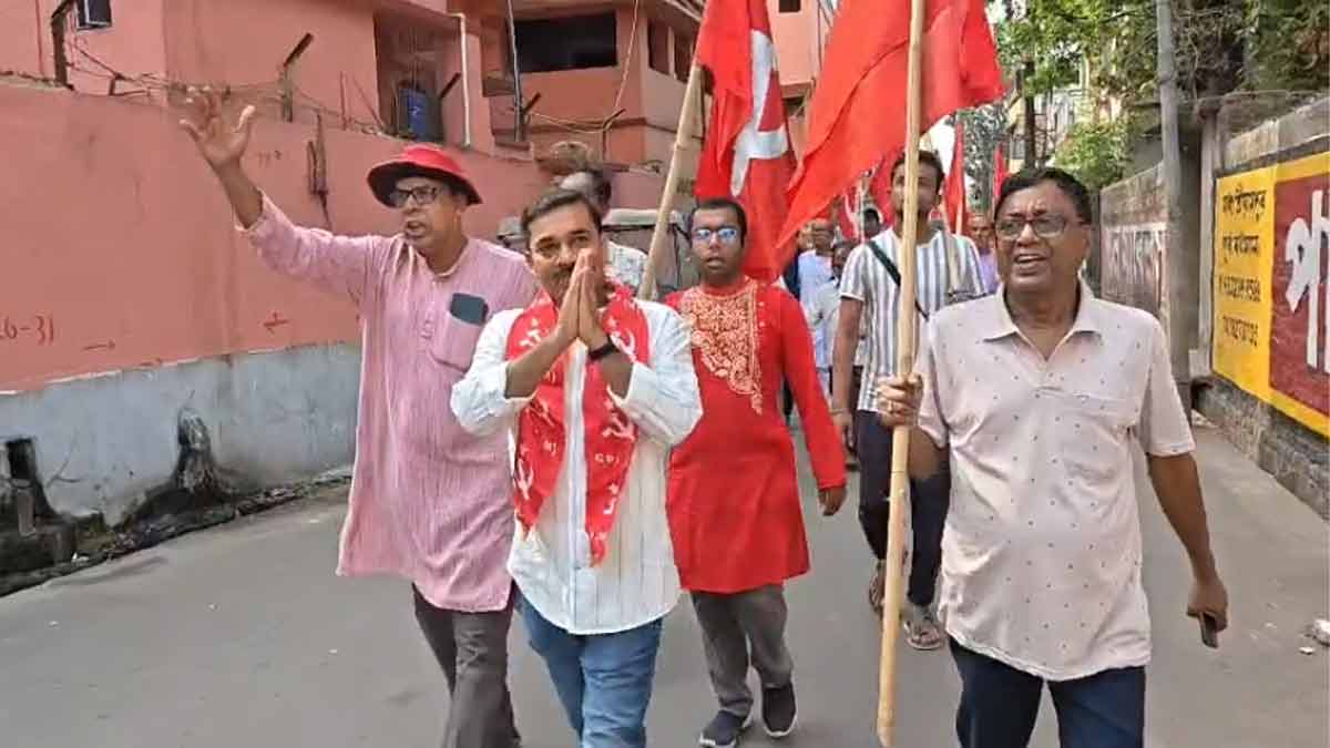 cpim-candidate-swornendu-singha-campaign-nabadwip-West Bengal Election