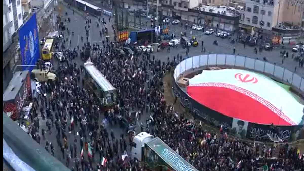 tehran-enghelab-square-funeral-procession-airstrike-victims-iran