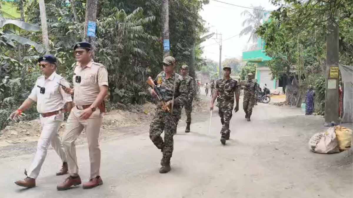 nadia-central-forces-route-march-assembly-election-security