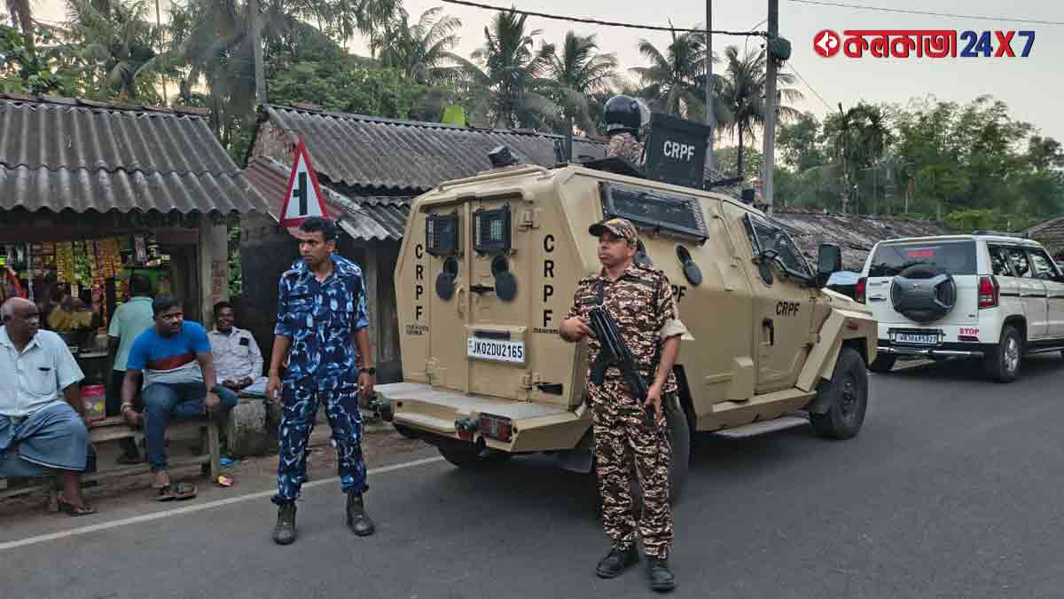 Contai-central-forces-patrol-bulletproof-vehicle-election-security