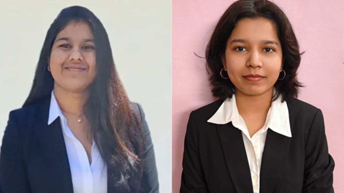 (Left to Right )Akhshitha Laxmi, Business Analyst At Yes Bank Sakshi Padir, Ai & Decision Science Analyst At Accenture