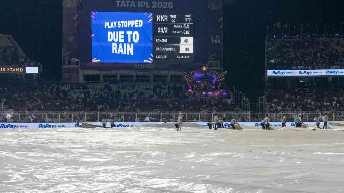 IPL 2026 kkr-vs-punjab-match-stopped-rain-eden-kkr-under-pressure