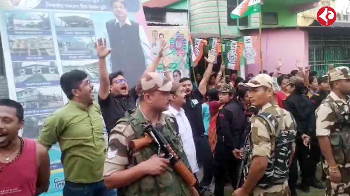 dinhata-bjp-roadshow-slogan-clash-tmc-election-tension
