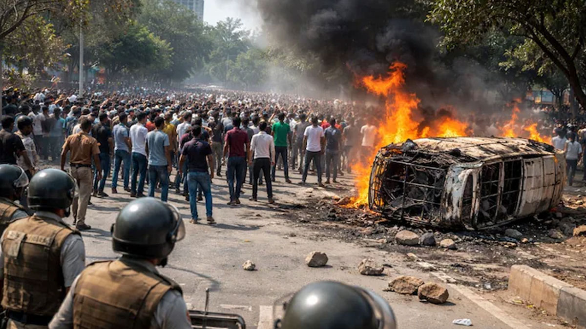 Noida protest Pakistan conspiracy