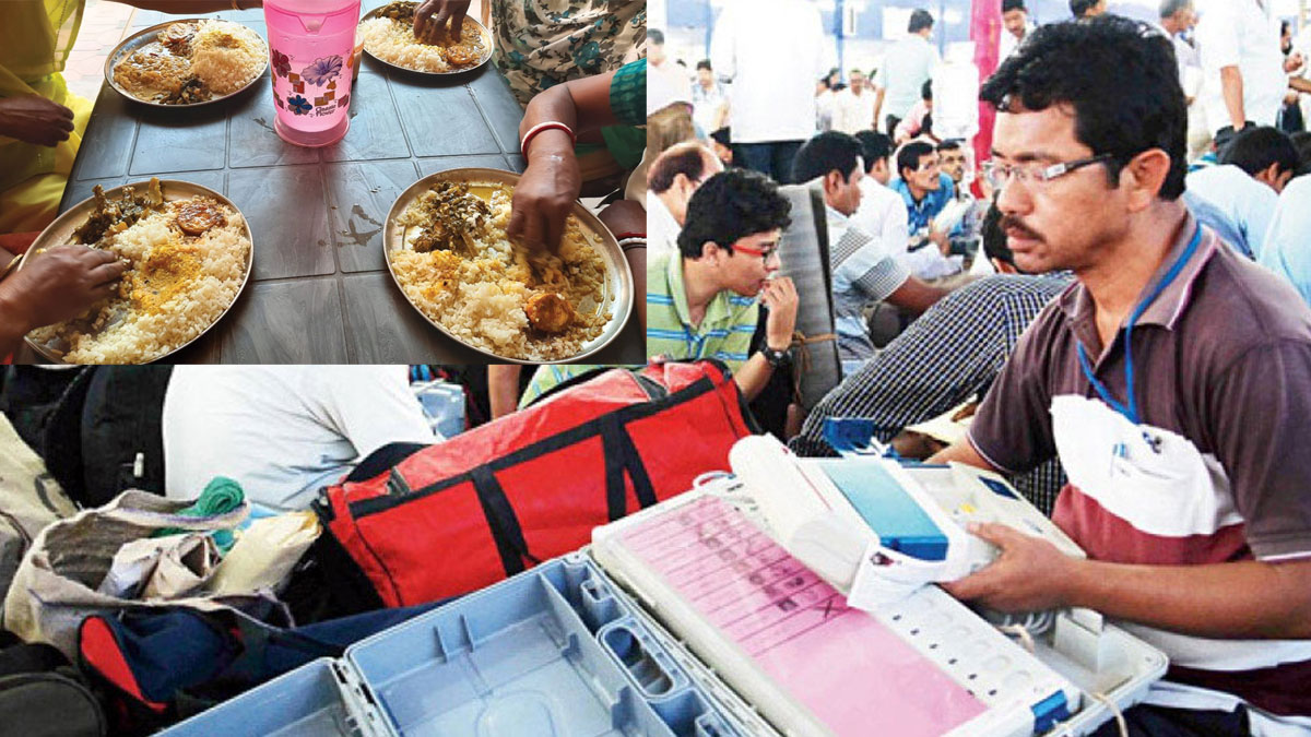 Poll duty food menu West Bengal