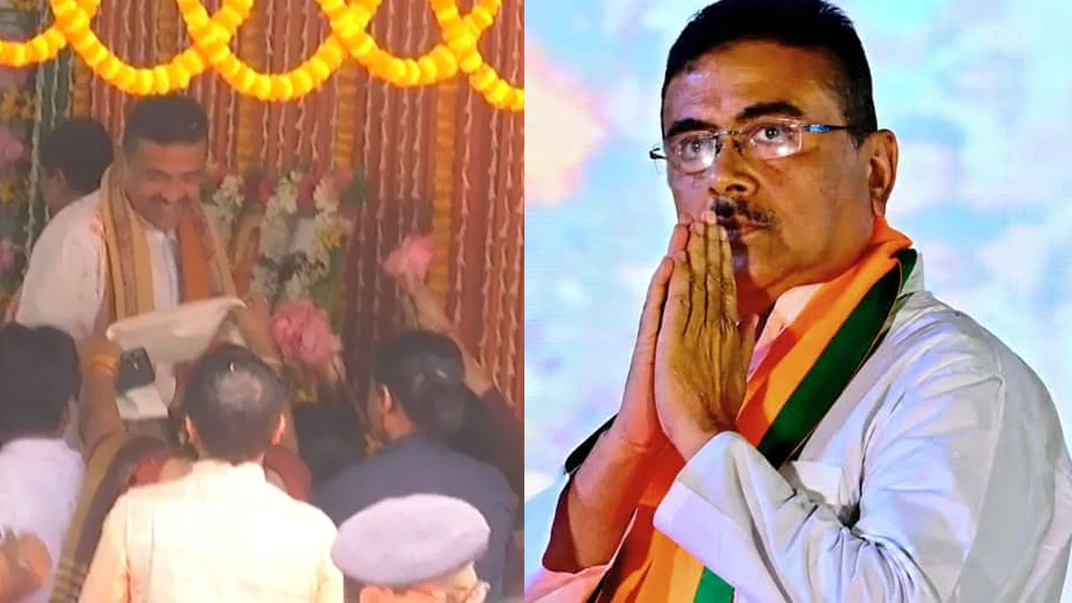 BJP welcomes Suvendu Adhikari with 207 lotus garland