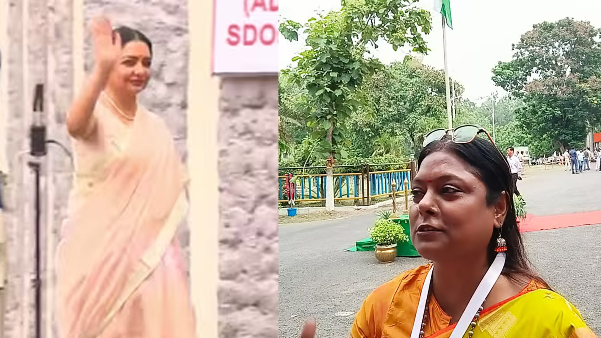 June Malia and Sheuli Saha attend Shuvendu Adhikari Kolaghat meeting