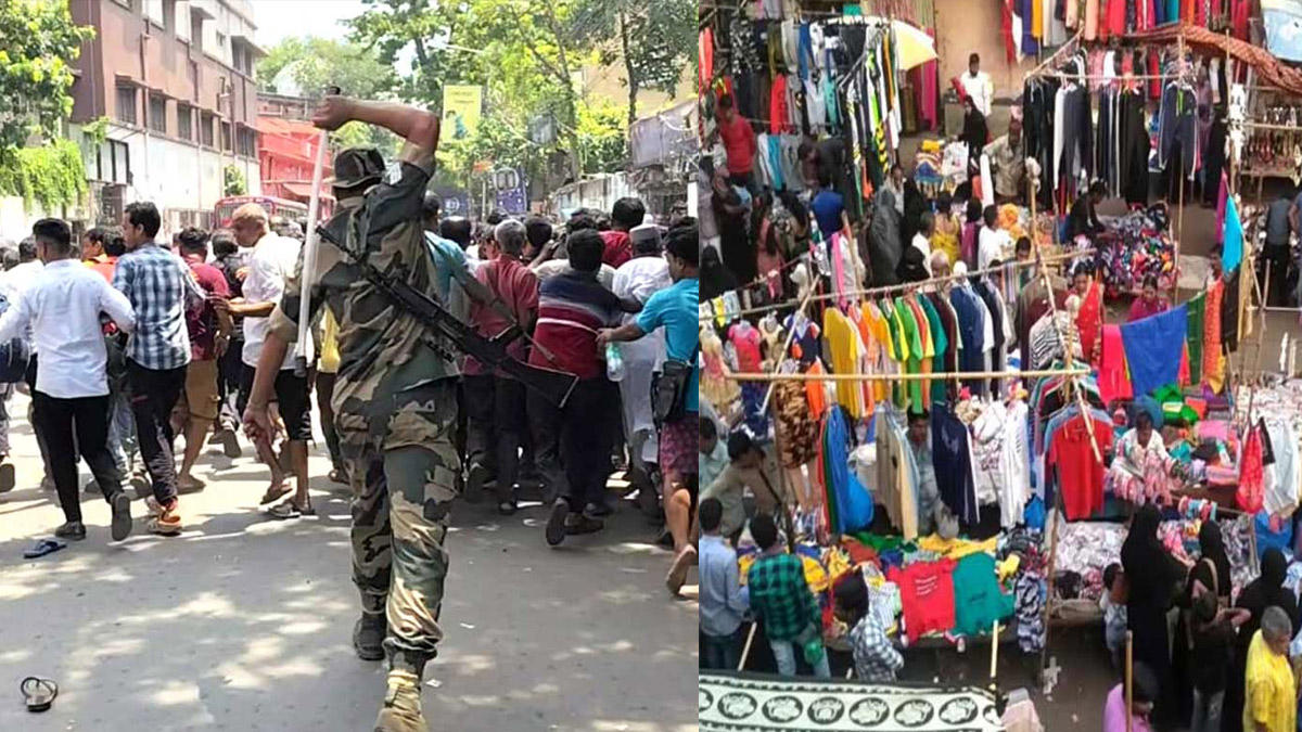 Howrah police crackdown on Mangalhat hawkers