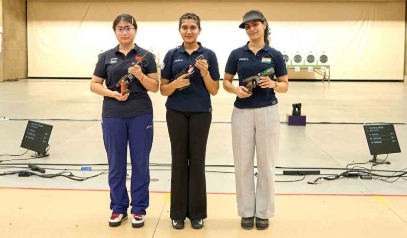 Hangzhou ISSF World Cup: Esha gold, Manu bronze in women’s 25m Pistol