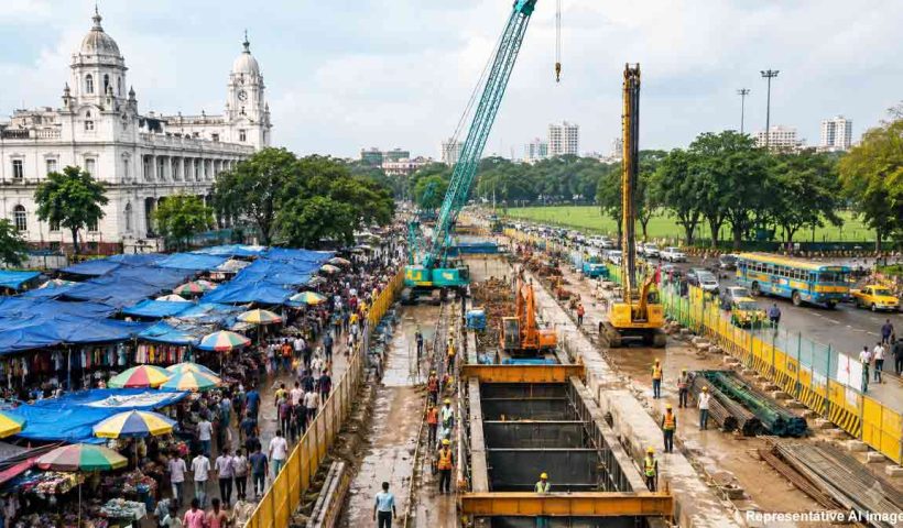 maidan-market-relocation-purple-line-esplanade-Kolkata Metro-work