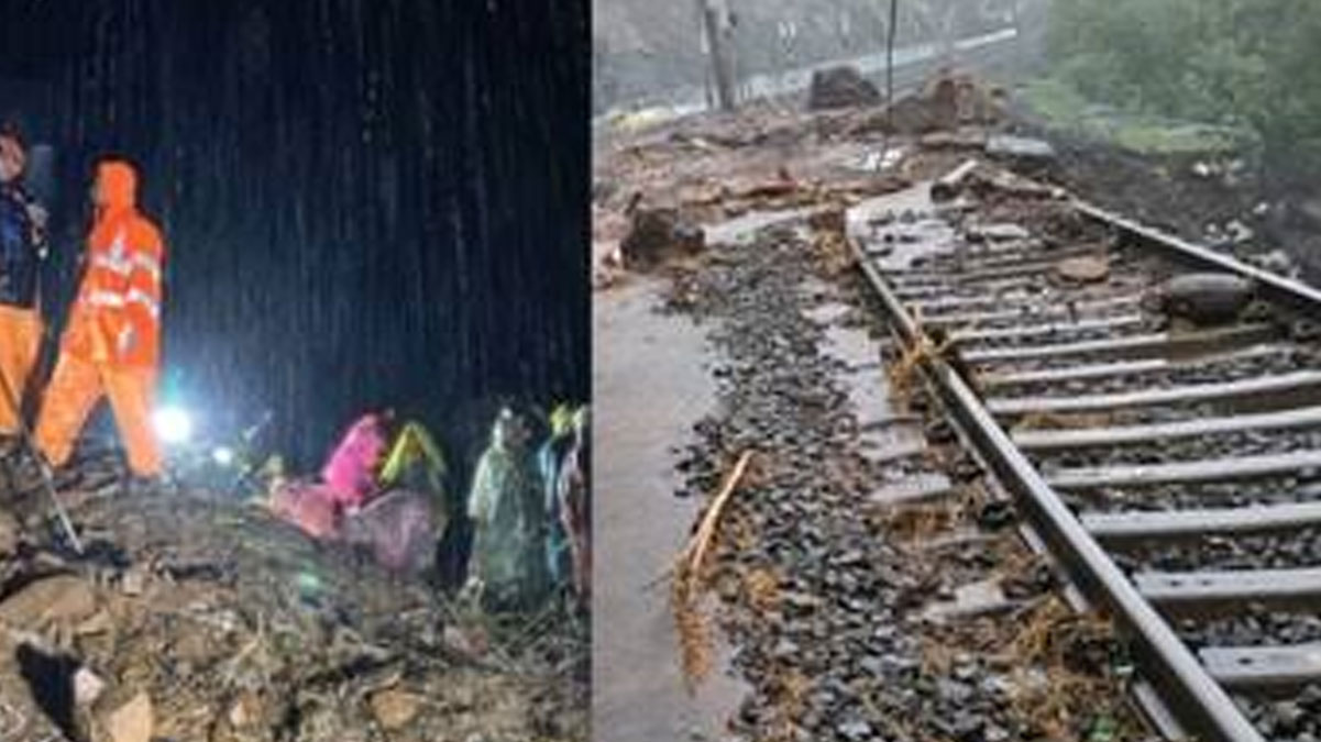 mumbai pune expressway landslide heavy rain