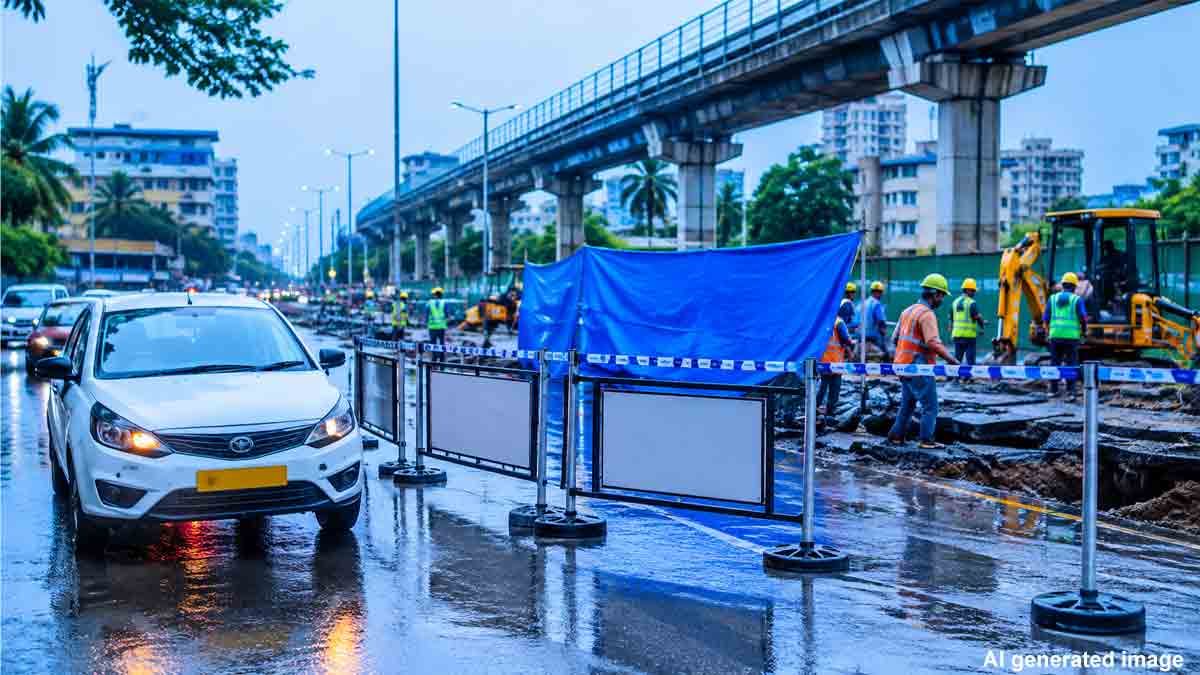 kolkata-airport-road-collapse-orange-line-tunneling-suspended