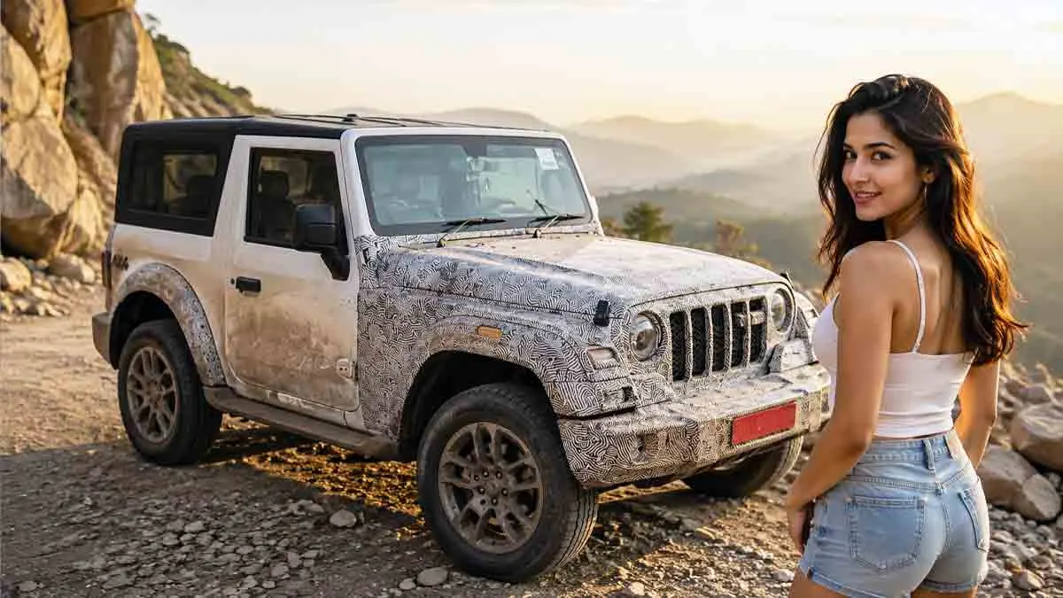 mahindra thar 3 door facelift new spy images design changes