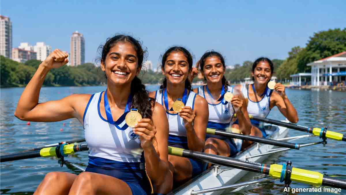west-bengal-girls-gold-national-sub-junior-rowing-championship
