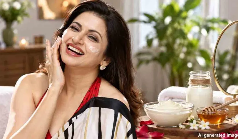 bhagyashree-cold-malai-skincare-glowing-skin-home-remedy