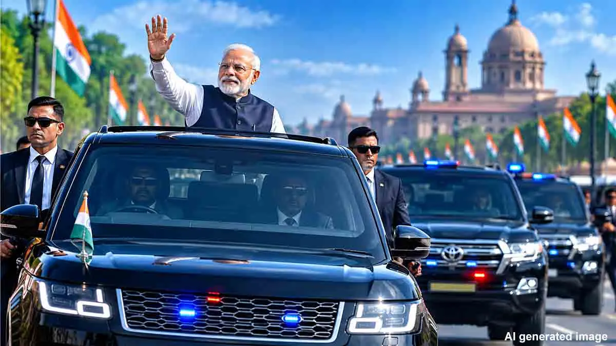 narendra-modi-high-security-convoy-range-rover-toyota-fortuner-bmw-mercedes
