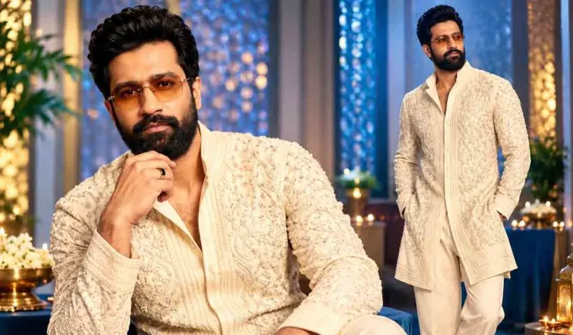 vicky-kaushal-ivory-sherwani-festive-look-manish-malhotra-fashion